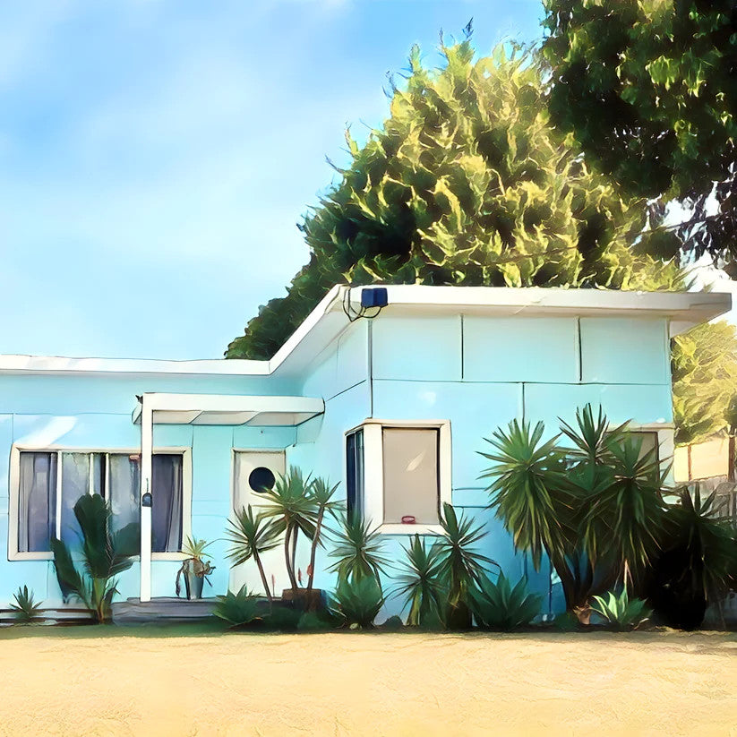 That Blue Fibro Shack- beach Shack Print