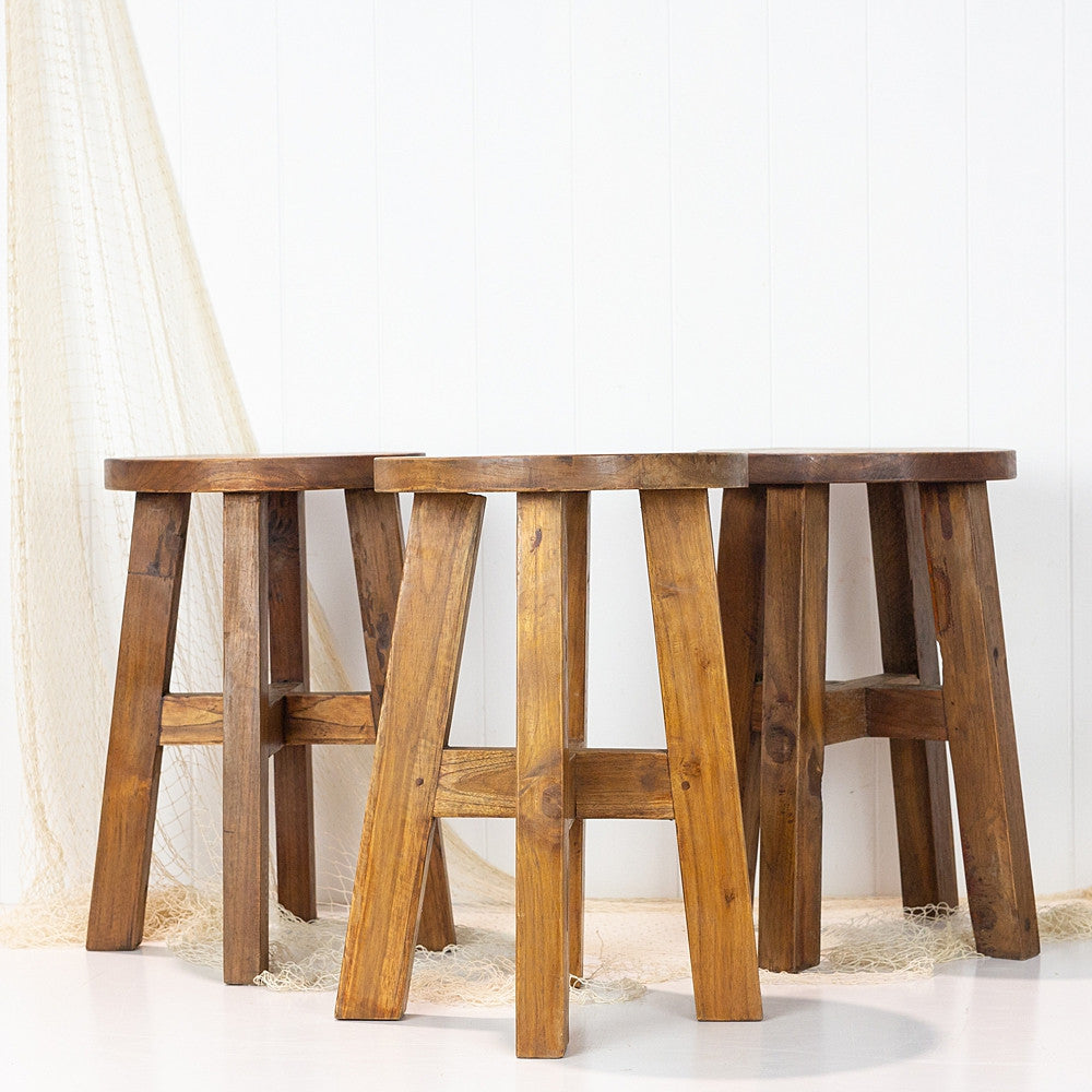 Round Wooden Stools   #8003