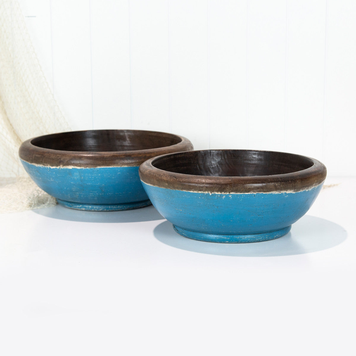 Wooden Bowl - Light Blue #1054