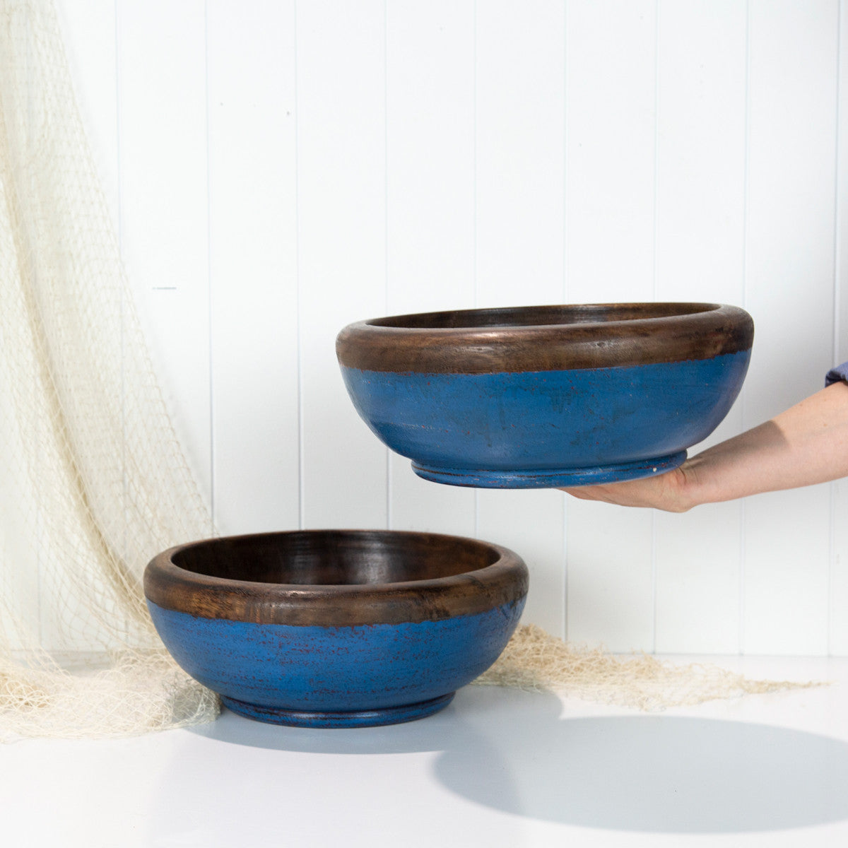 Wooden Bowl - Dark Blue #1055