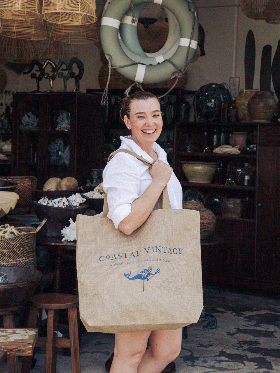 Coastal Vintage Beach Bag/Tote