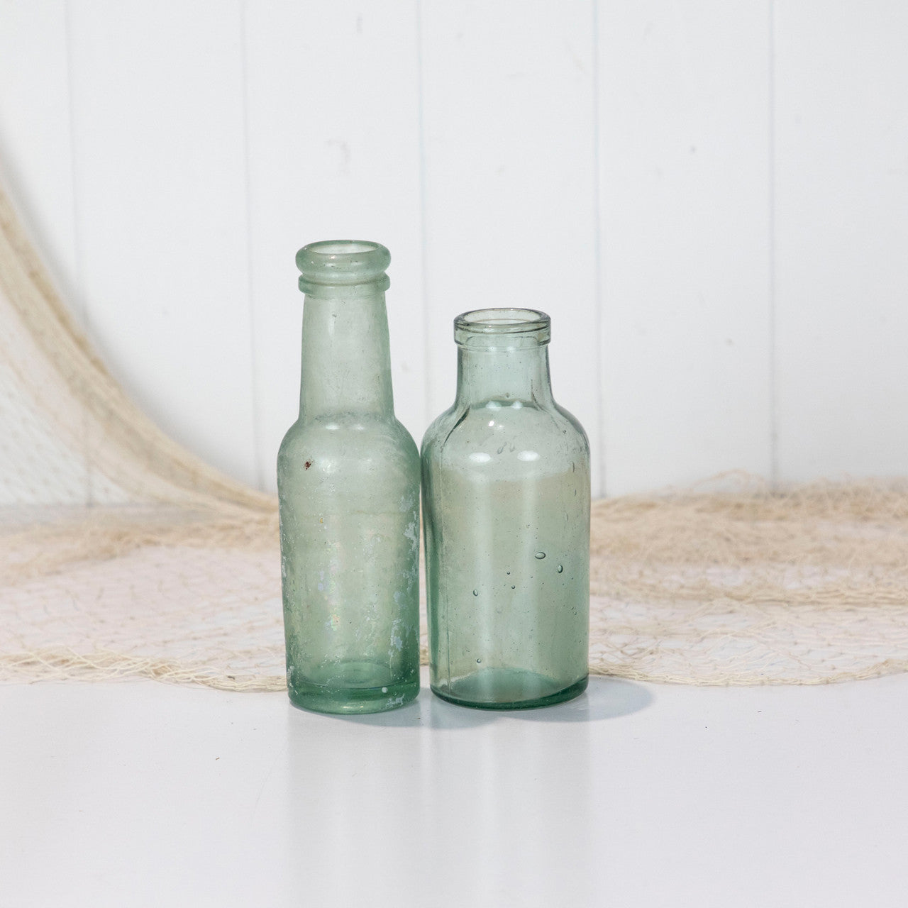 Vintage Bottle- Pair Soft Green #4782