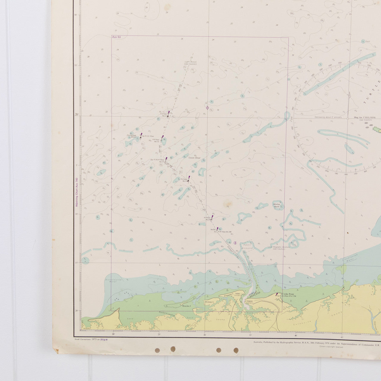 Islet Map/chart WA - Bedout Islet to Port Headland Chart/Map – Coastal Vintage