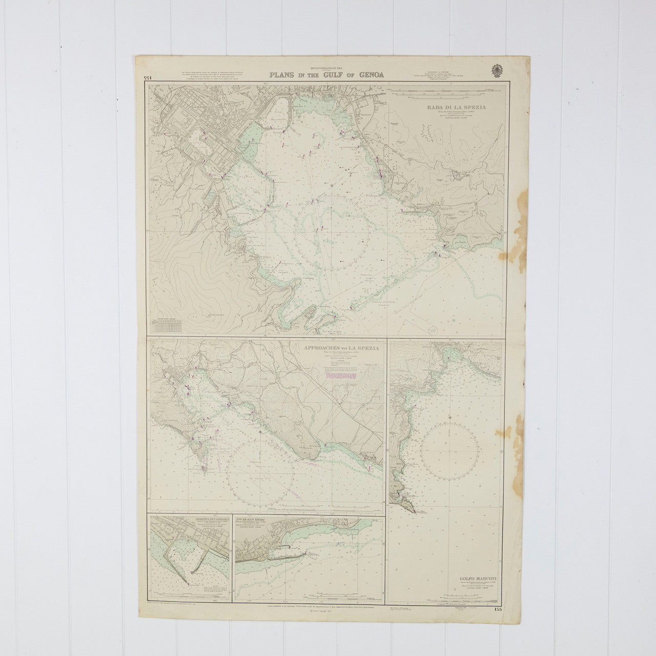 Mediterranean Sea - Plans in the Gulf of Genoa Chart/Map