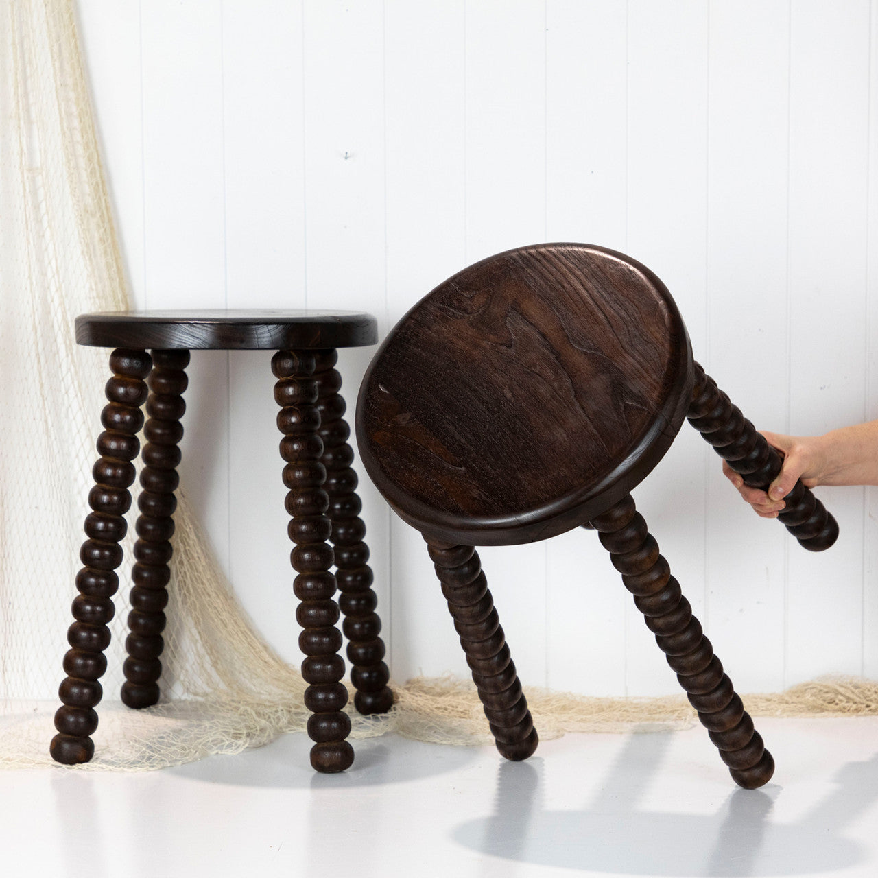 Wooden Bobbin Stools  #663