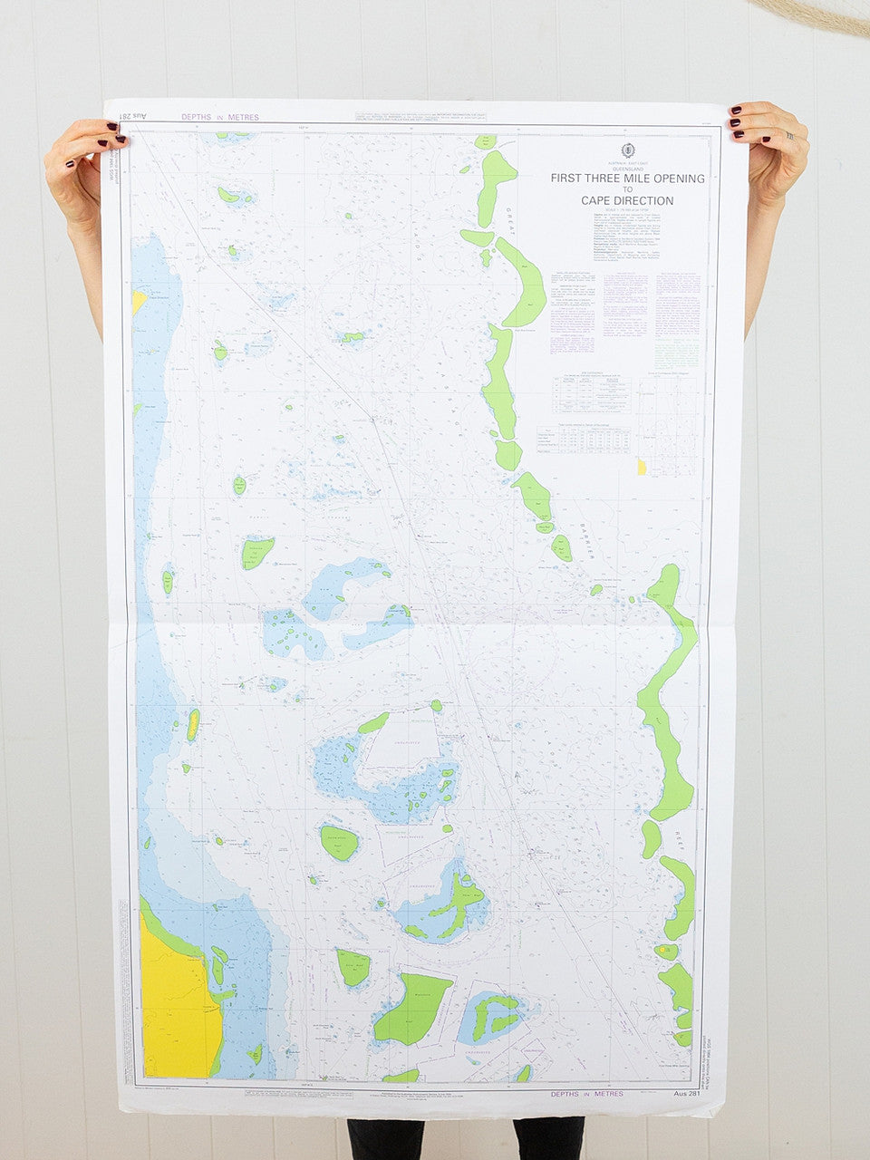 QLD - First Three Mile Opening to Cape Direction Chart/Map