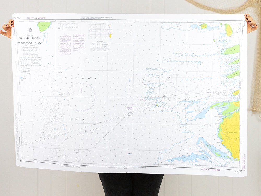 Torres Strait - Goods Island to Proudfoot Shoal Chart/Map